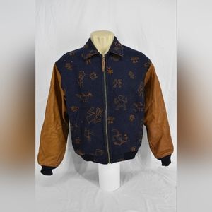 Vintage 90's  Pendleton Wool & Leather Jacket,Size:Medium